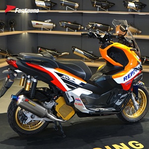 ท่อไอเสียกลางสแตนเลสสีฟ้าแบบ Torch Gemini สำหรับรถสกู๊ตเตอร์ Honda <span class=keywords><strong>ADV160</strong></span> <span class=keywords><strong>ราคา</strong></span>ขายส่งจากโรงงาน Forsound - Product Image 5