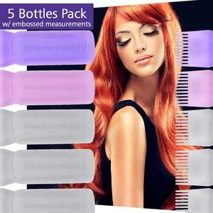 Bouteille de teinture capillaire en plastique multicolore Peigne applicateur Distributeur de coloration capillaire Coiffure Styling Sérigraphie Bouteille de shampooing - Product Image 5