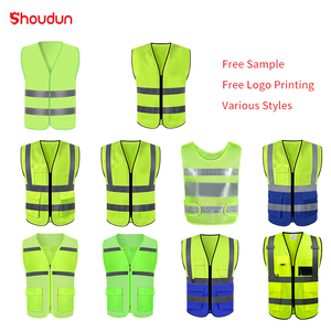 Free Samples High Visibility Construction Safety Vest OEM Wholesale Custom Logo ReflectiveRoad Safety Security Workwear