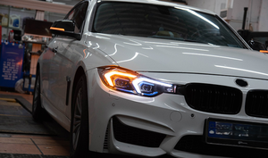 Faro Delantero LED Azul de Doble Gancho con DRL, Actualización de 12V, Nuevo para BMW Serie 3 F30/F35 2012-2019, Luces Delanteras con Señal de Giro Secuencial - Product Image 4