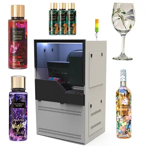 SHK 32cm diameter cylindrical body rotating inkjet mixed 5 colors perfume bottle red wine glass cup printing machine