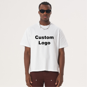 Camisetas de Hombre de Corte Cuadrado, Holgadas y Cortas, de Alta Calidad, con Logotipo Personalizado, Camisetas Casuales para Hombre - Product Image 2