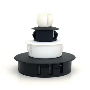 22mm 20mm 19mm Nylon noir rond en plastique encliquetable dans le trou de verrouillage de montage couvre l'embout de tuyau insérer le couvercle de l'embout de tuyau