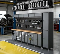 Armoire à outils modulaire industrielle en acier laminé à froid, capacité de charge de 1000 kg, pour le stockage et les ateliers de réparation/garages, supportant les outils