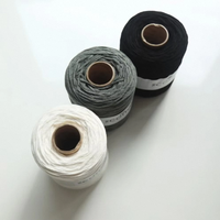 Fil à crocheter en coton peigné Cream Hollow, cône de 200g, 260m, filé, pour projets d'artisanat et de tricot à la main DIY