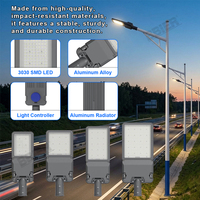 BBIER En gros Lampadaire LED extérieur à cellule photoélectrique, étanche IP65, 50W 100W 150W 200W, pour routes principales, 3030 SMD