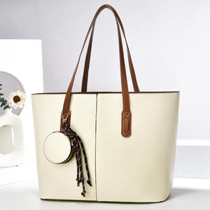 Borsa Tote ampia da donna in <span class=keywords><strong>argento</strong></span> con grande capacità a manico singolo con chiusura a Zip a portafoglio con fodera in poliestere per il commercio estero - Product Image 4