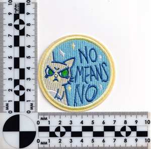 El nuevo Hot No Means No Patch Feminist Womens Rights Applique Parche <span class=keywords><strong>bordado</strong></span> Parches bordados de dibujos animados personalizados Feminismo - Product Image 2