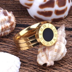 Anillo de Compromiso de Alta Calidad Chapado en Oro con Diamante Negro - Product Image 5