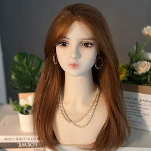 Nuevo estilo peluca cabeza modelo tocado accesorios <span class=keywords><strong>de</strong></span> exhibición, muñeca realista modelo cabeza collar pendientes foto Cosplay cabeza ficticia - Product Image 3
