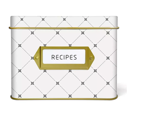 Carte per ricette natalizie stampate personalizzate all'ingrosso con scatola di latta per ricette a cucchiaio design vintage di lusso per scatola di latta in metallo al cioccolato al tè - Product Image 3