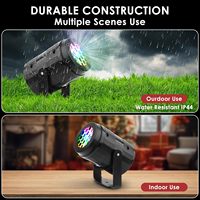 Lampe de projection LED RGB de Noël à 16 motifs, projecteur de flocons de neige