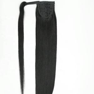 Extensiones de Cabello Natural Virgen Remy Brasileño Negro, Cola de Caballo Larga, Sedosa, Lisa y Ondulada, Envolvente, de Cabello Humano - Product Image 3