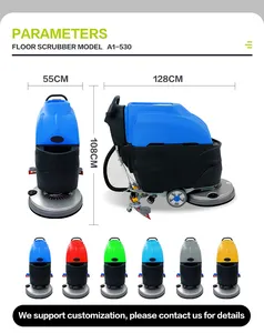 Gaoge Factory Wholesale A1 Battery Operated Warehouse Epoxy Tiles Floor Washing Machine Cordless Walk Behind Floor Scrubber