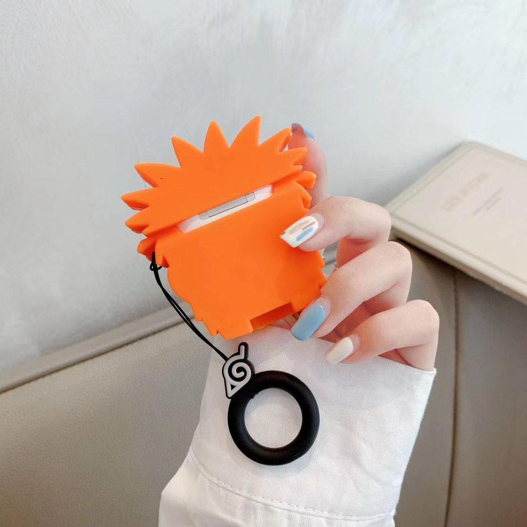 Personaje de anime naruto dolor de forma de los auriculares de silicona caso para los airpods 1/2/pro