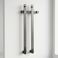 Porte-serviettes chauffant électrique intelligent en acier inoxydable gris anthracite pour usage hôtelier