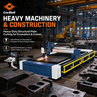 Mesin Pemotong Laser Logam CNC Industri Kapal, Plat Berat, Beban Berat, Daya Tinggi 60000W, Dilengkapi Penguatan