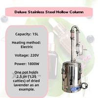 Distillateur d'huiles essentielles en acier inoxydable 15-98L, équipement de distillation à la vapeur pour l'extraction d'huiles aromatiques de lavande et de rose, et d'hydrolats
