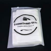 Sac fourre-tout pour vêtements et t-shirts, noir, 30x40cm, avec logo INFFY, refermable, en PE, recyclable, estampage à chaud, vente chaude