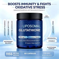Capsules de glutathion liposomal avec resvératrol, vitamine C, riboflavine, sélénium, 60 unités, complément alimentaire