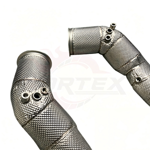 Tuyaux de descente turbo Vortex Heat Shield pour Porsche Macan S GTS 2.9T 3.0T V6 2019-2024 en acier inoxydable SS304 – Kits de performance et de tuning - Product Image 3