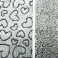 Harga grosir kustom desain 100% poliester lembut Hometextile kain flanel bulu kembali cetak memotong bunga anti-pil rajutan