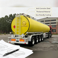 Semi-remorque citerne à ciment en vrac sec en acier à 4 essieux, 60 m³, avec compresseur diesel indépendant, taille personnalisable, charge utile de 30-80 tonnes