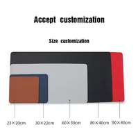 Grand tapis de souris en cuir PU personnalisé tapis de table de bureau de luxe léger tapis de bureau facile à nettoyer tapis de bureau de mode