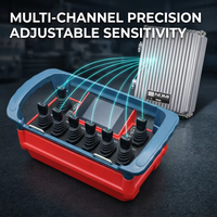 BODI Universal NM-034 12V 24V 8 Botones Doble Velocidad Impermeable Metal IP68 Interruptor de Control por Radio para Grúa de Doble Viga
