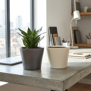 Direct Supplier Elegant Metallic Finish Desktop Self-Watering <b>Plant</b> Pots for Orchids Herbs with Water Gauge - Product Image 4