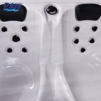 Bain à remous moderne de bonne qualité Baignoire spa de massage en acrylique avec pompe à chaleur pour les hôtels