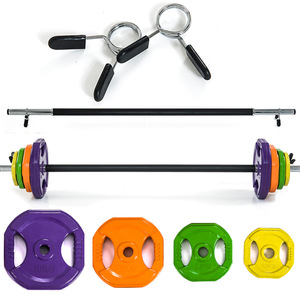 Juego de Pesas de Cemento Ecológicas para Gimnasio, Barra de Pesas Ajustable, Discos de Pesas Libres de 10 kg, 15 kg, 20 kg, 30 kg, 40 kg, 45 kg - Product Image 3