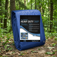 Bâche industrielle en PE/PVC robuste et imperméable de couleur bleue, 100 % PE, pour camions et camping, en rouleau, de la marque YRH Factory