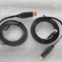 Cable de Consola USB C a RJ45 con Trenzado de PVC de 6 Pies, Adaptador Serial USB Compatible con Routers NETGEAR, Windows, Mac, Linux, Negro