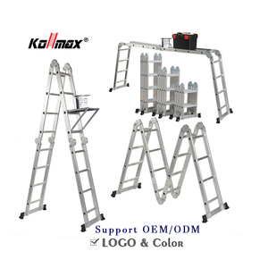 Echelle pliante Offre Spéciale en alliage d'<span class=keywords><strong>aluminium</strong></span> Marches de verrouillage sûres Conception compacte à pliage Kollmax Echelle professionnelle pour toit d'entrepôt - Product Image 1