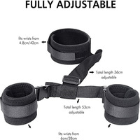 Menottes réglables à porter à l'arrière du dos, collier et bandeau pour les jeux SM, jouets sexuels pour femmes et couples
