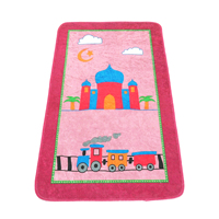 Tapis de prière Sajadah pour enfants musulmans, commande en gros, polyester de haute qualité, rembourrés, lavables, imprimés résistants à la décoloration pour les écoles de prière
