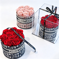 Klantgerichte aanpassing Eeuwige Bloem Ge conserveerde Witte Roos Cadeaubox voor Evenementendecoratie Kerstdag Valentijnsdag