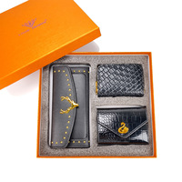 Nouvelle boîte porte-cartes cadeau 3 pièces 2026, porte-monnaie et portefeuille de luxe pour femmes, haute qualité