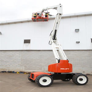 Cherry Picker Ponsel hidrolik, <span class=keywords><strong>Lift</strong></span> <span class=keywords><strong>Boom</strong></span> kecil lengan melengkung dapat ditarik jalur listrik mendorong sendiri dentuman tiang - Product Image 4