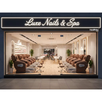 Bureau de manucure tout-en-un, chaise de pédicure pour salon de beauté, mobilier professionnel de spa avec logo personnalisé