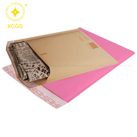 Enveloppes à bulles autocollantes imprimées personnalisées en papier brun artisanal