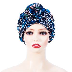 Vendita calda turbante africano per le donne Kente Ankra nodo Pre-legato berretto berretto copricapo - Product Image 3