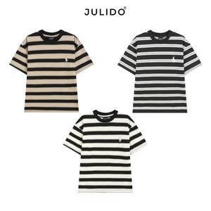 Camiseta a rayas personalizada de algodón 100% para hombre, ropa informal de tela tejida suave y transpirable en Vietnam - Product Image 4