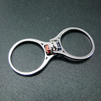 Bagues réversibles en argent sterling, double face, bijoux Paraiba, tendance, forme cœur, serties de griffes, pour mariage, fête ou anniversaire
