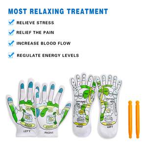 Échantillon gratuit quantité minimale de commande bas vente en gros médecine traditionnelle chinoise Point d'acupuncture thérapie <span class=keywords><strong>pieds</strong></span> SPA messagerie réflexologie chaussettes - Product Image 3