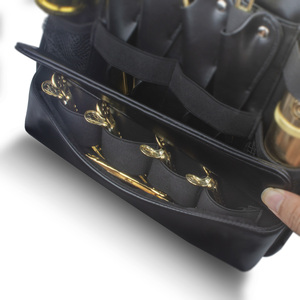 Borse di alta qualità per riporre il <span class=keywords><strong>petto</strong></span> nero da barbiere in pelle borsa da Rig per capelli 2024 utensili da taglio per barbiere - Product Image 4