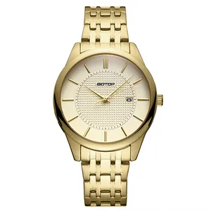 Relógio de pulso masculino, venda por atacado, negócios, designer de luxo, relógios masculinos, marca famosa, banhada a ouro, relógio de pulso para homens