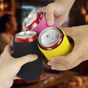 Portabevande in Neoprene con Logo personalizzato personalizzato all'ingrosso in tinta unita - Product Image 2