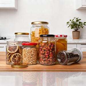 Tarro de vidrio sellado sin plomo para almacenamiento de alimentos, ideal para encurtidos, granos, salsa de chile, miel y frutas enlatadas, venta al por mayor a bajo precio. - Product Image 5